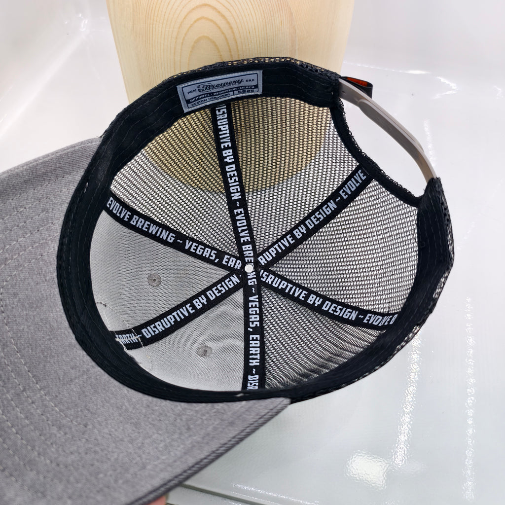 Badge Trucker - Heather Gray & Black (EVO)